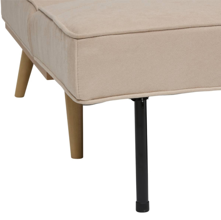 Canapé droit convertible 3 places beige