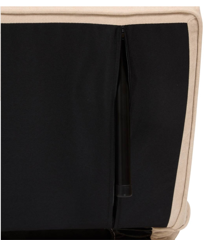 Canapé droit convertible 3 places beige