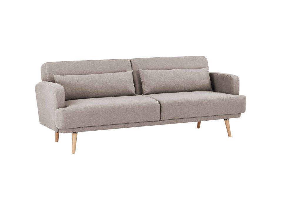 Canapé droit convertible 3 places beige