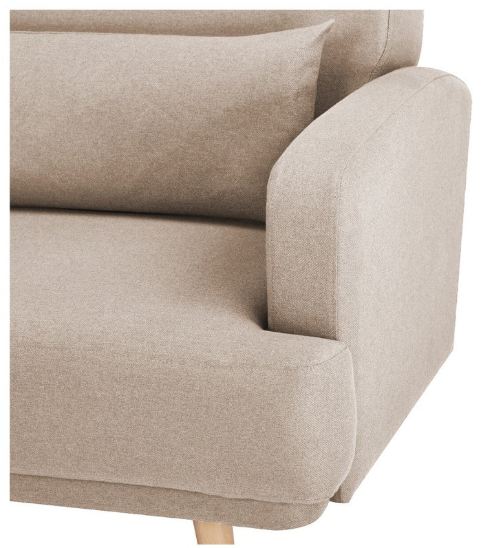 Canapé droit convertible 3 places beige