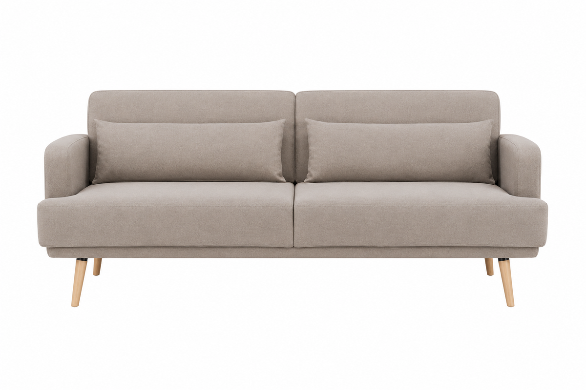 Canapé droit convertible 3 places beige