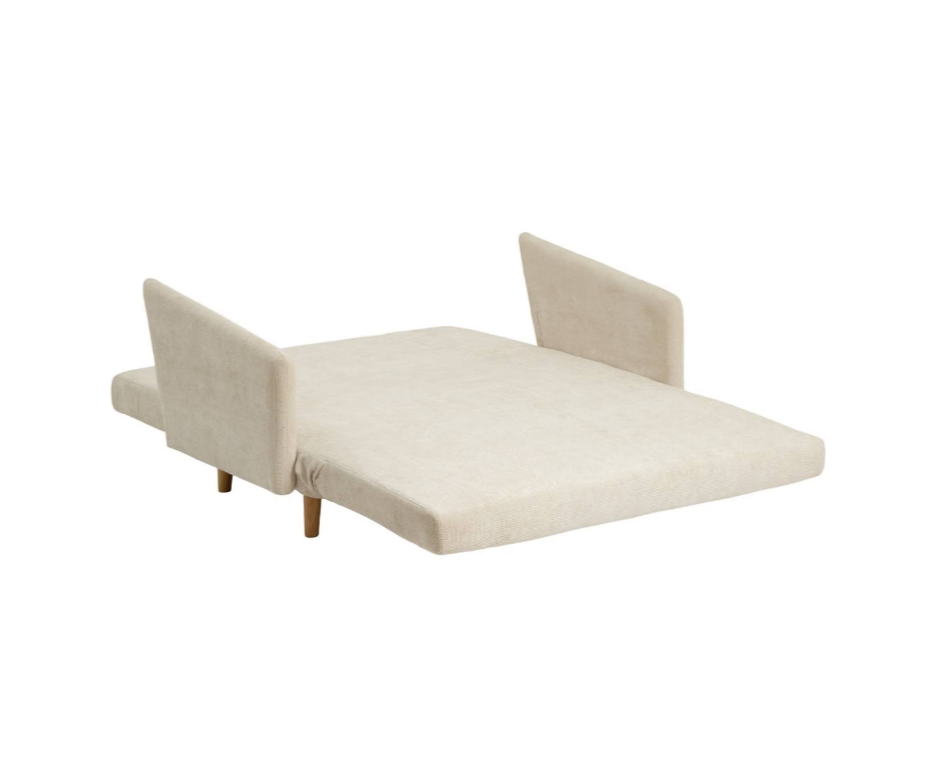 Canapé droit convertible 2 places beige