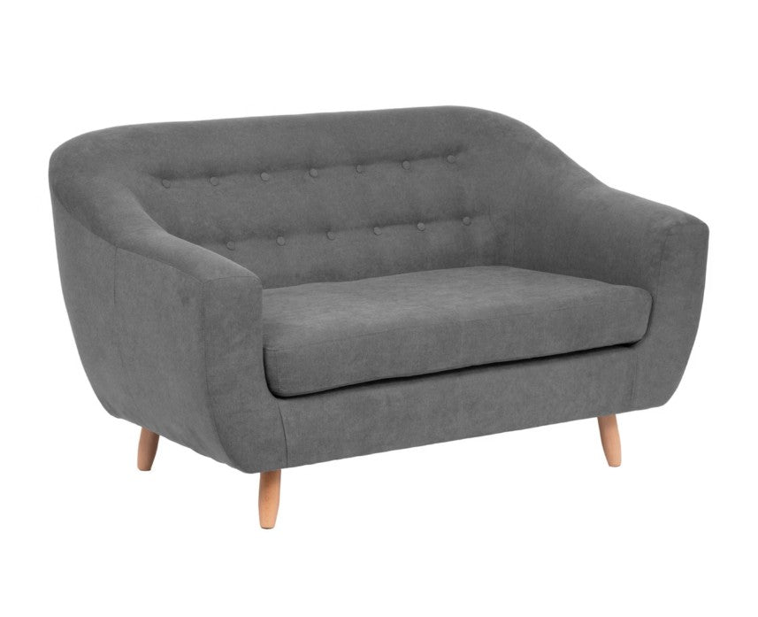 Canapé arrondi 2 places gris