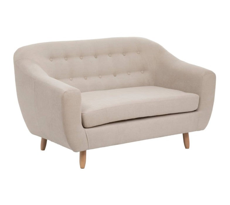 Canapé arrondi 2 places beige