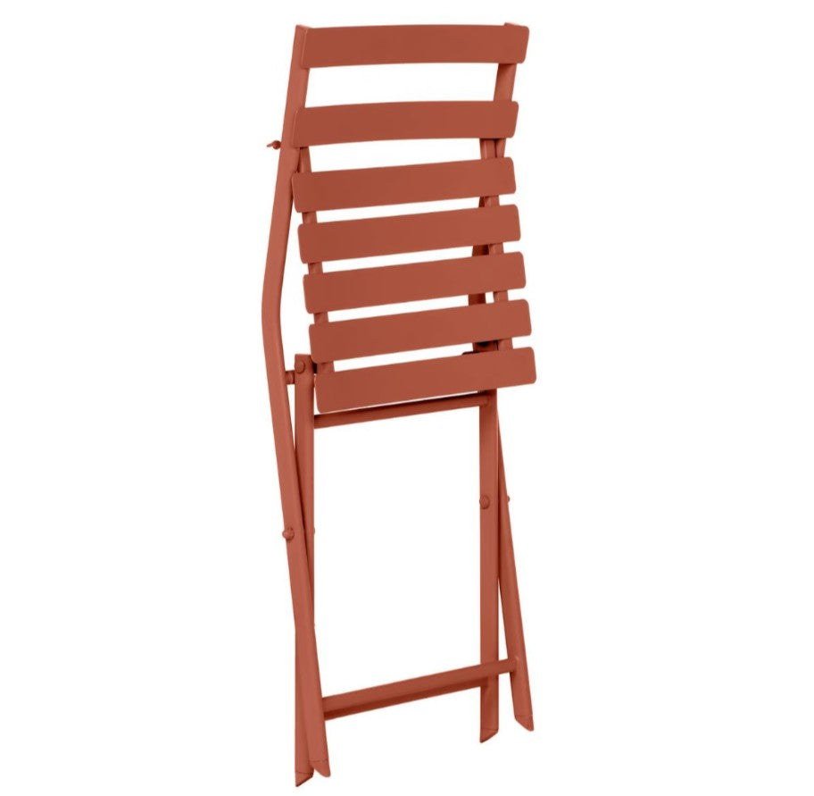 Chaise extérieure pliante en acier ambre