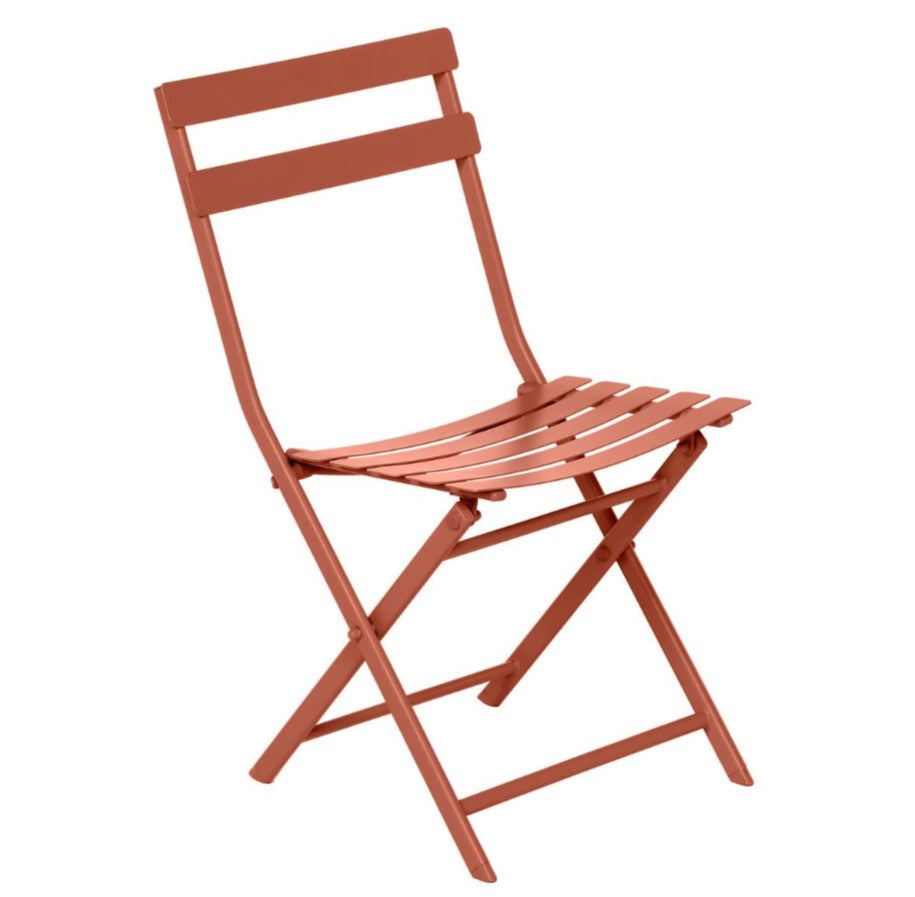 Chaise extérieure pliante en acier ambre