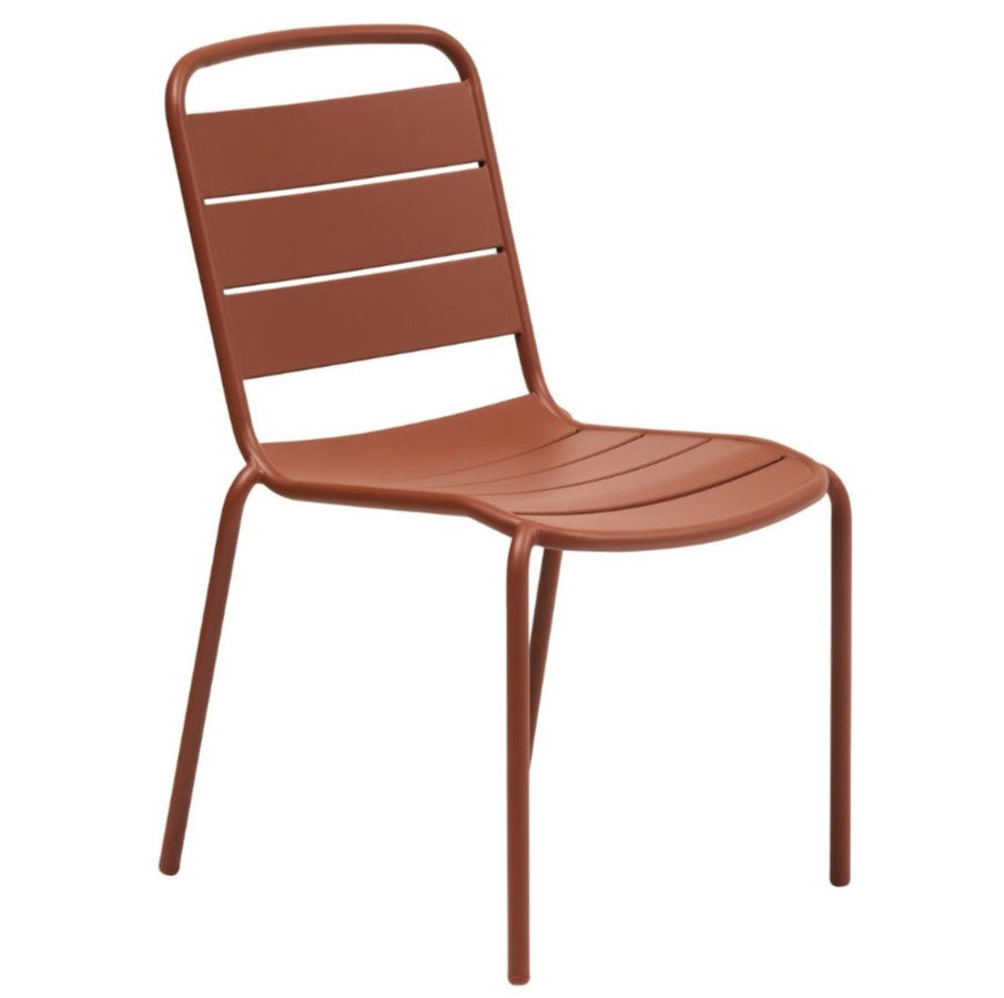 Chaise extérieure empilable acajou