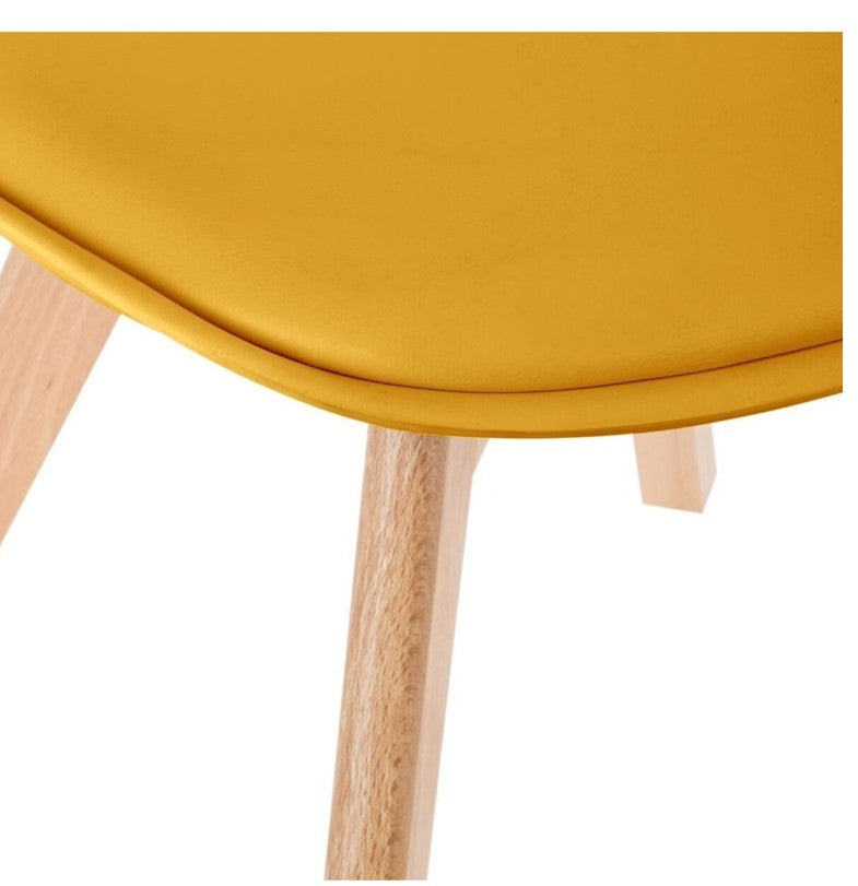 Chaise avec pieds hêtre jaune