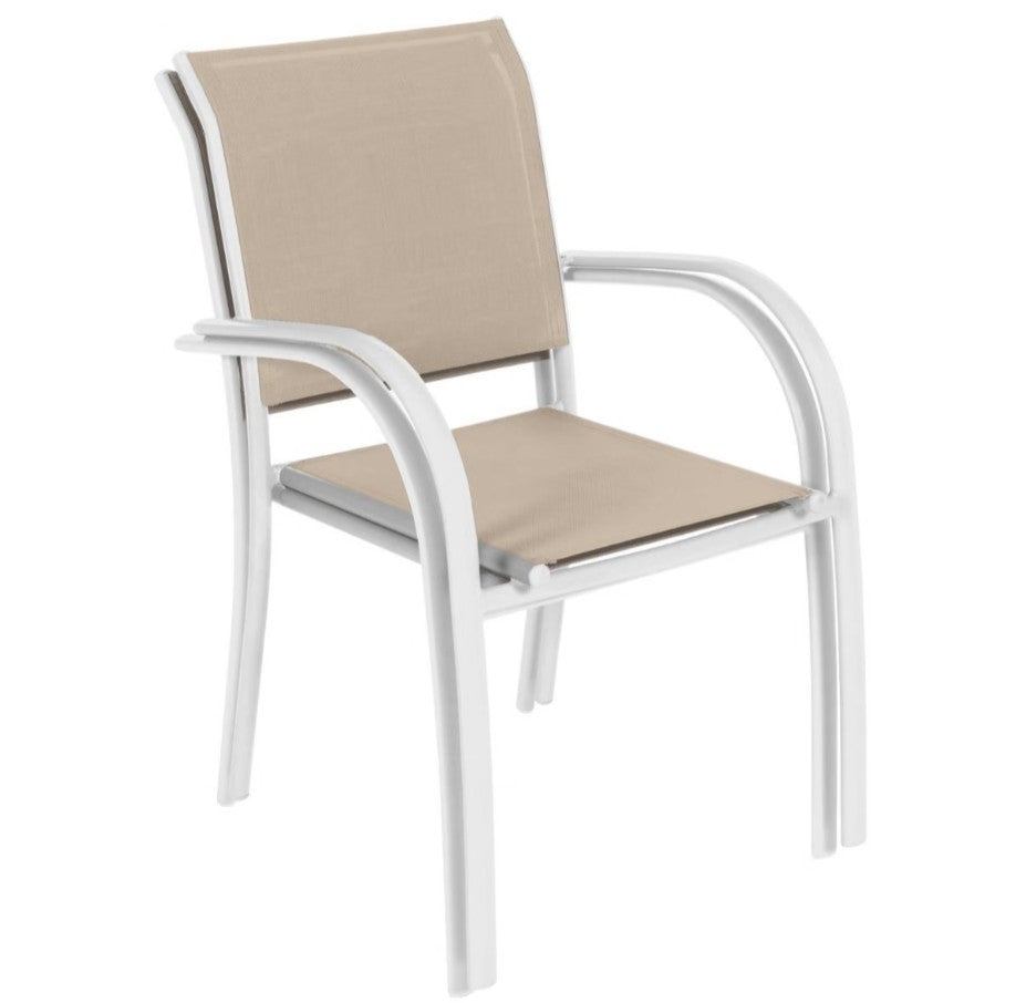 Chaise extérieure en texaline en beige