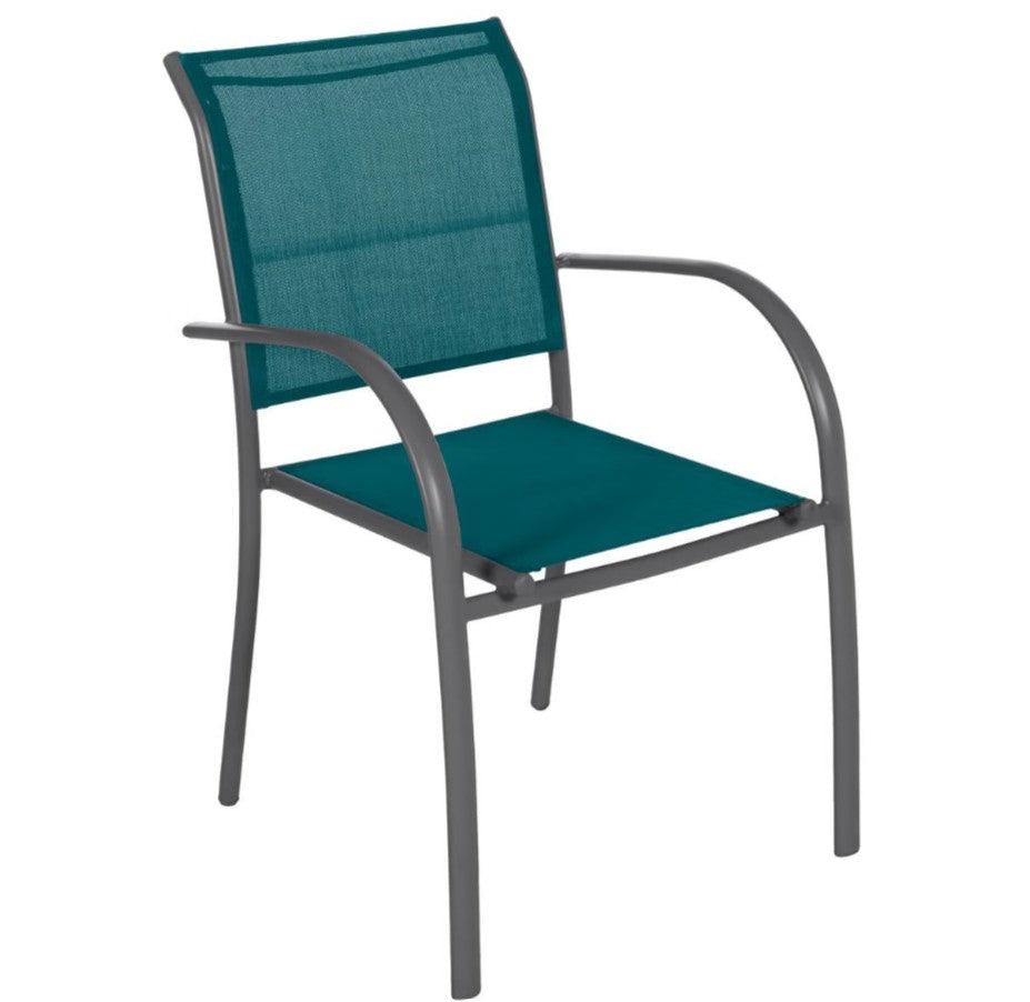 Chaise extérieure en texaline en bleue