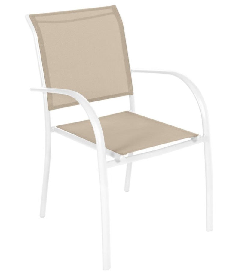 Chaise extérieure en texaline en beige