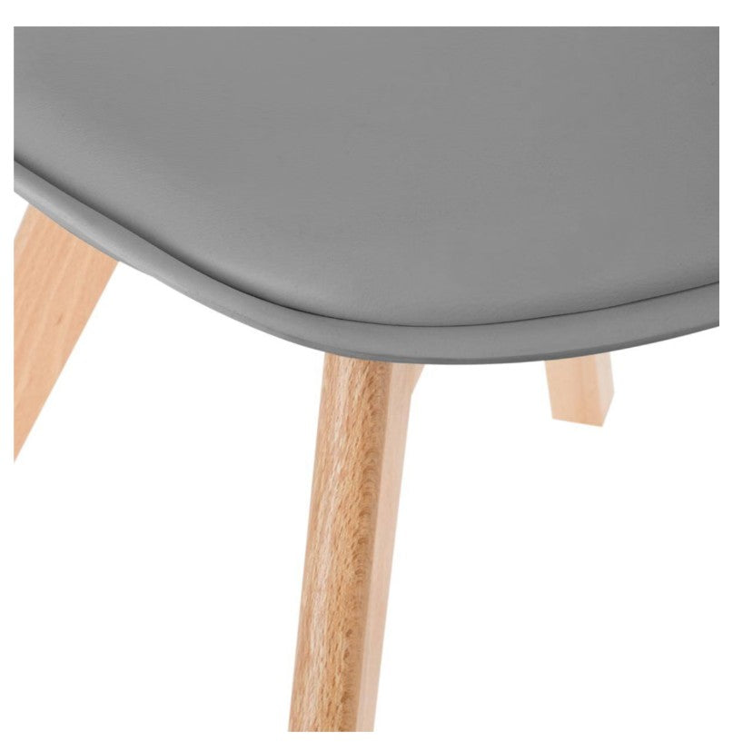 Chaise avec pieds hêtre gris