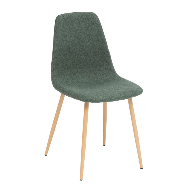 Chaise en tissu vert cèdre