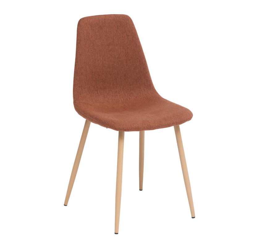 Chaise en tissu ambre