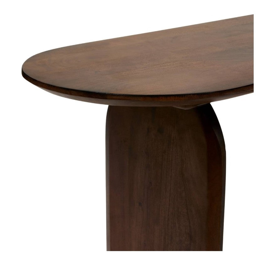 Console en acacia marron