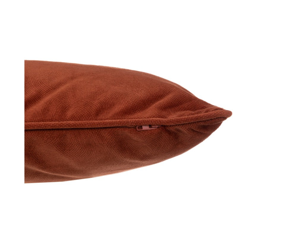 Coussin rectangle en coton terracotta 30x50cm
