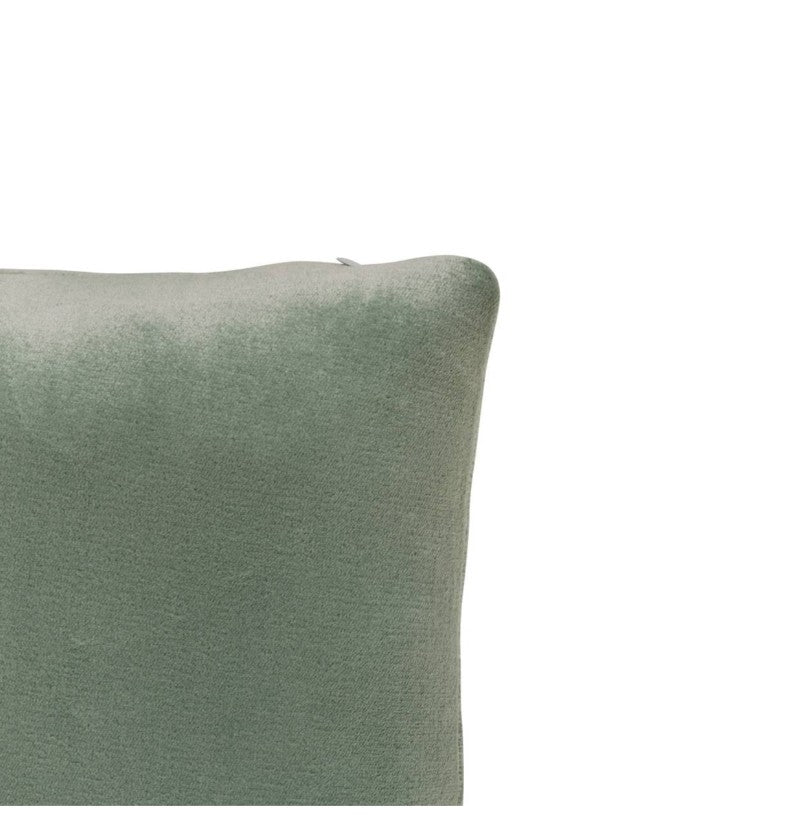 Coussin tissu doux vert céladon 38x38cm