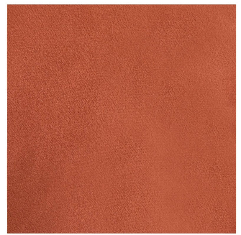 Coussin en tissu chenille blanc et terracotta 40x40cm