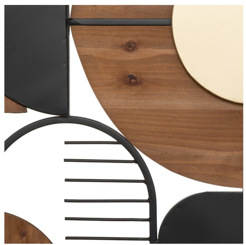 Décoration murale cadre métal et bois