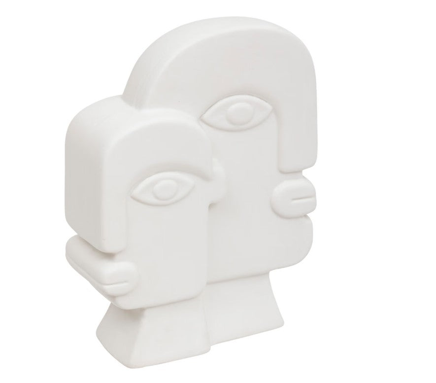 Statut double visage blanc