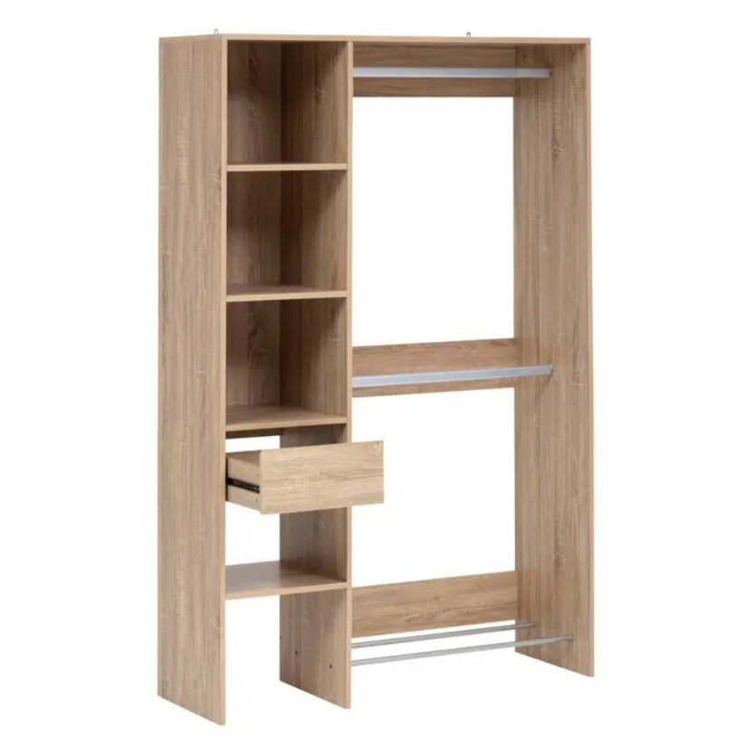 Dressing avec étagères et 2 penderies