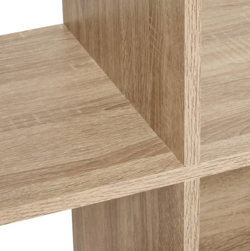 Étagère escalier 6 cases effet chêne naturel