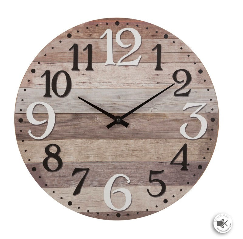 Horloge décalée beige D.38cm