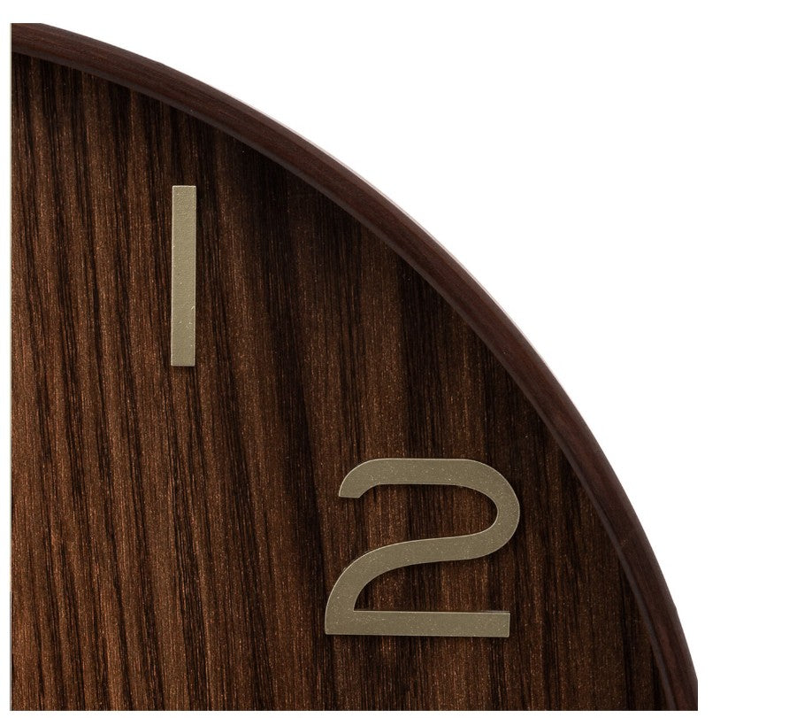 Horloge bois foncé D.55cm
