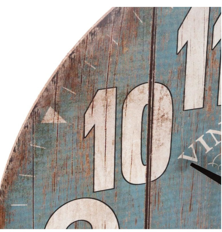 Horloge bleu D.38cm