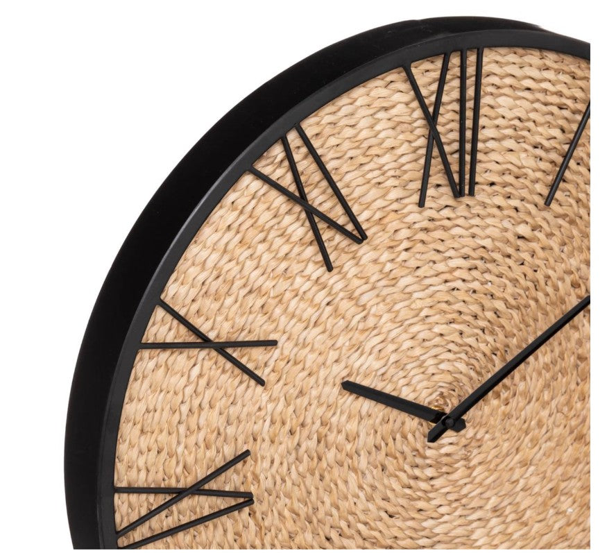 Horloge paille D.50cm