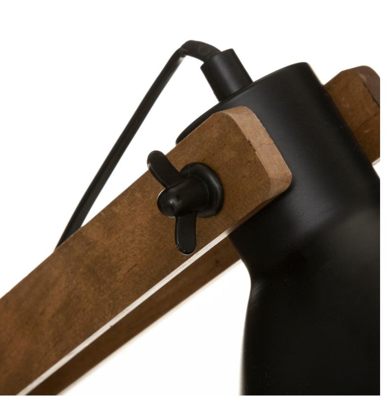 Lampe arc en pin noir