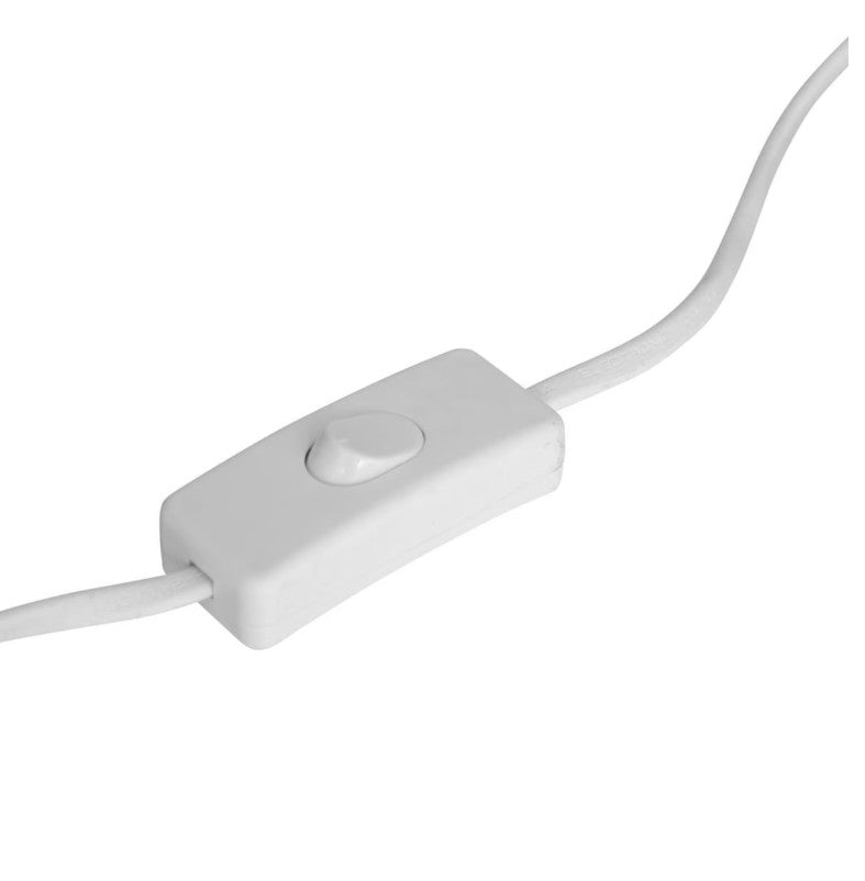 Lampe abat-jour tressé blanche