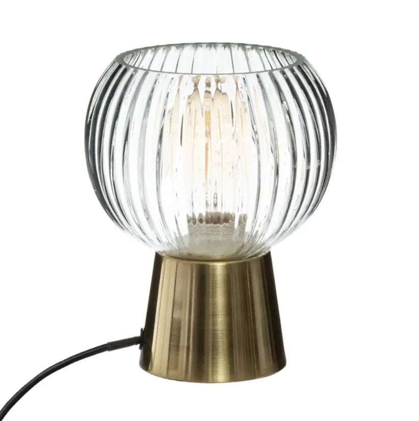Lampe abat-jour verre rond