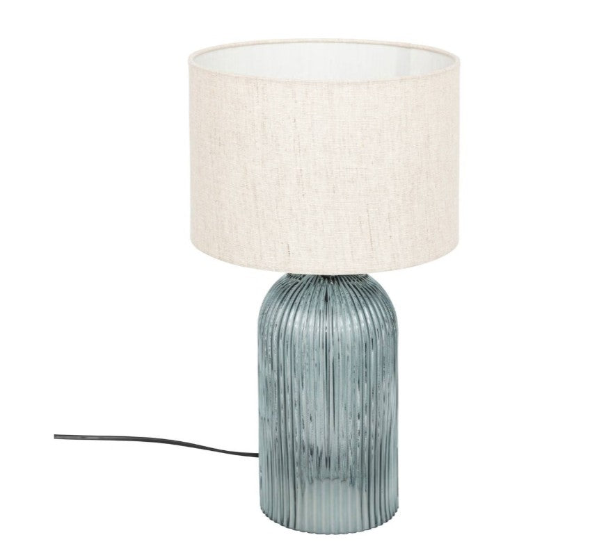 Lampe en verre bleu