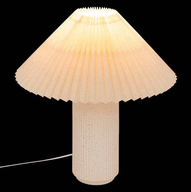 Lampe porcelaine beige