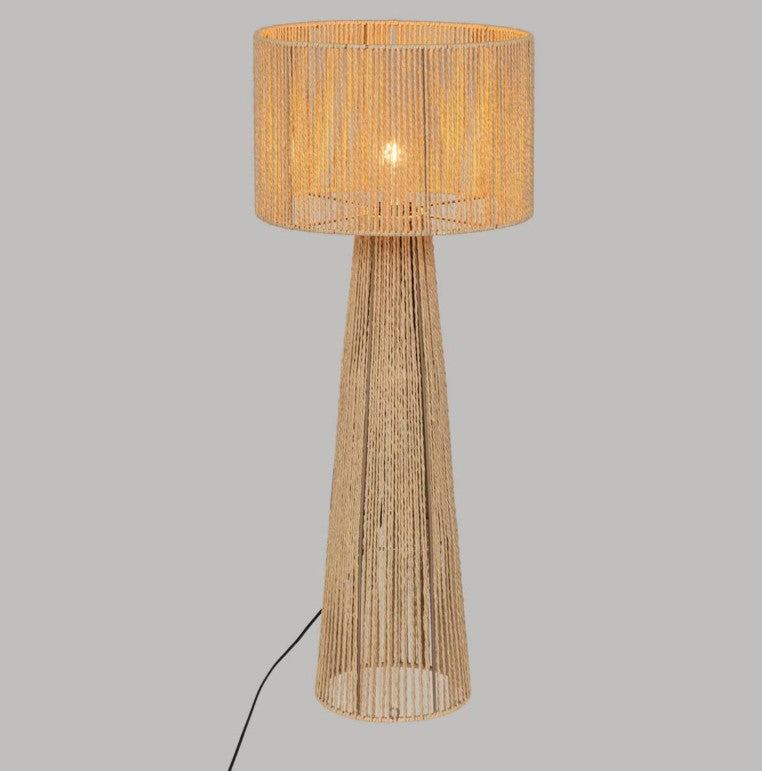 Lampadaire droit en papier beige