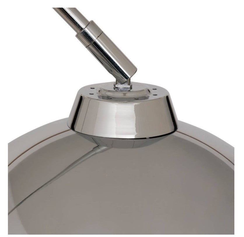 Lampadaire en arc argent