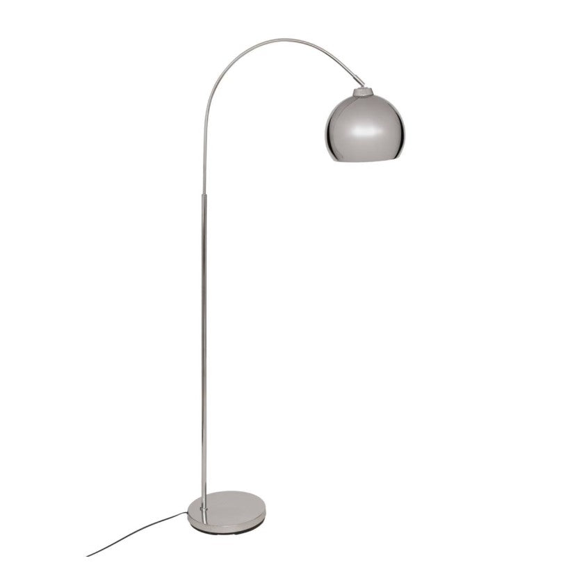 Lampadaire en arc argent