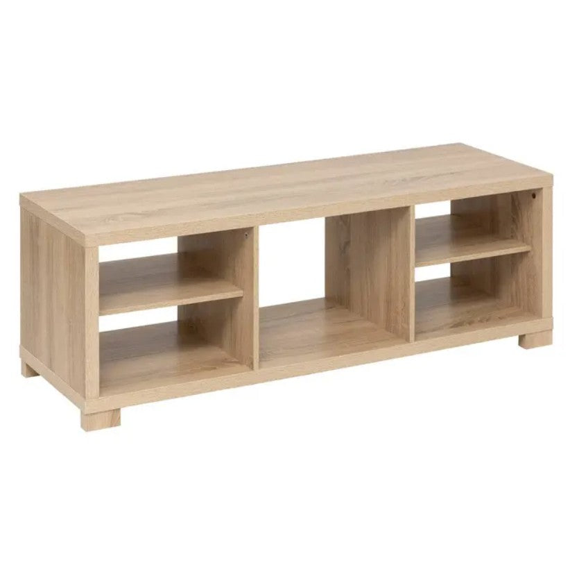 Meuble TV avec étagères effet bois