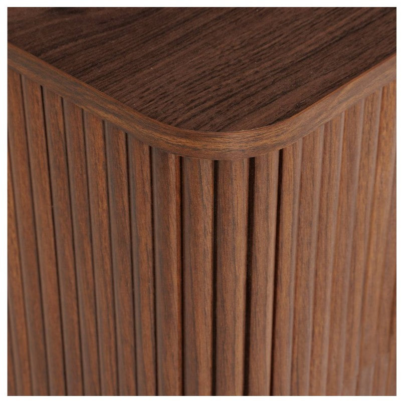 Meuble TV 4 portes bois foncé