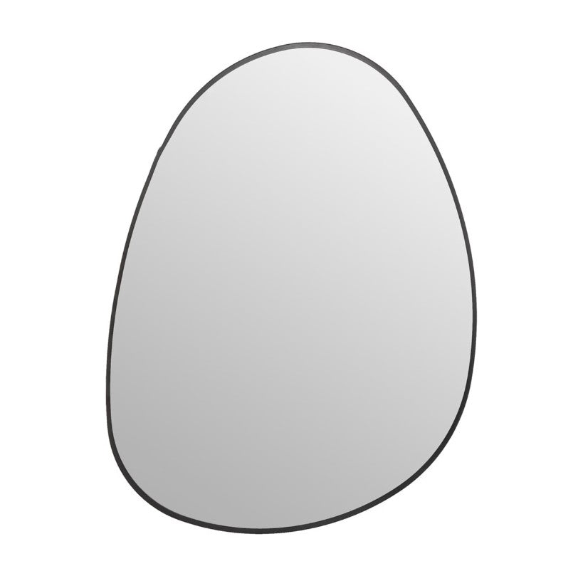 Miroir forme goutte en métal noir D.75cm