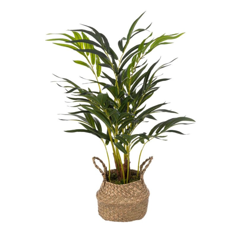 Palmier artificiel en pot roseau H.80cm