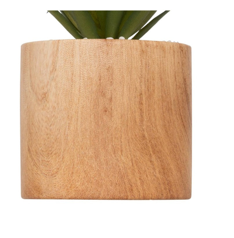 Plante artificielle en pot effet bois beige H.17cm