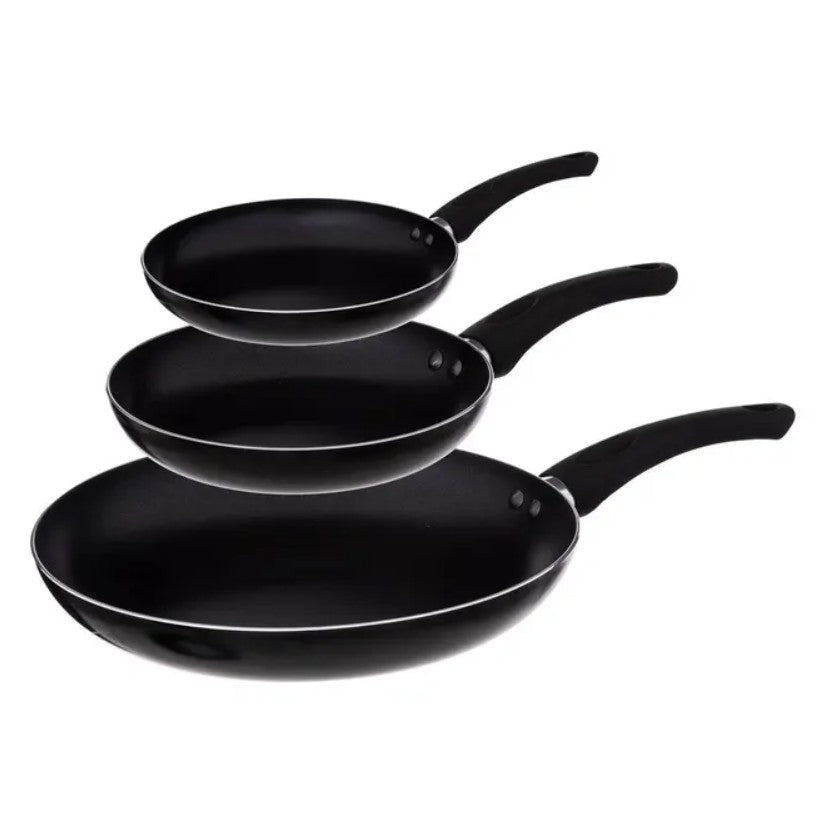 Lot de 3 poêles aluminium 20/24/28cm