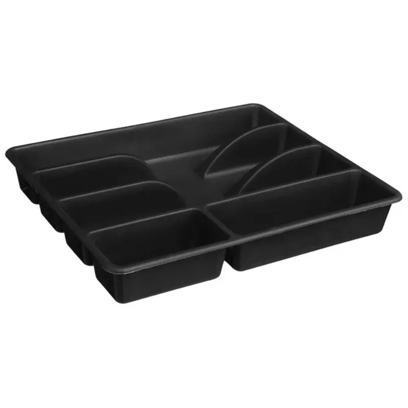 Rangement couverts 5 compartiments gris