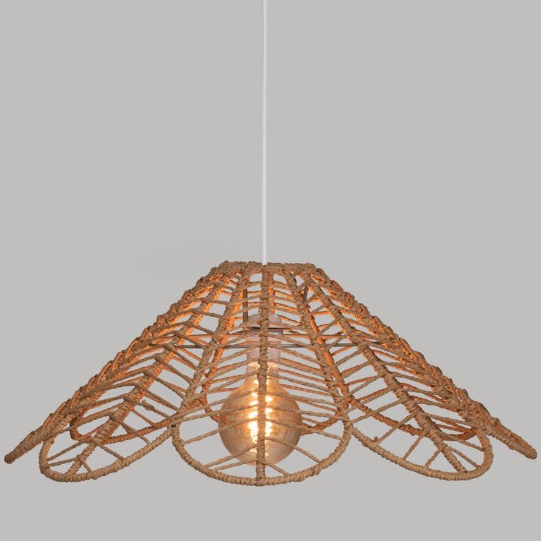 Suspension forme florale tressée