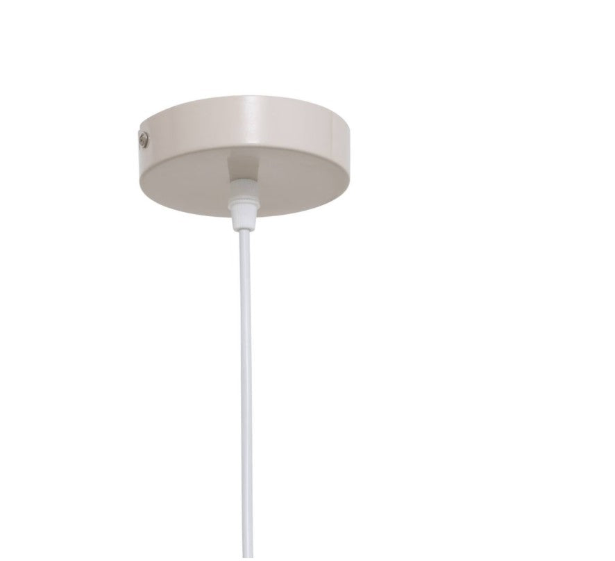 Suspension arrondie vintage en acier beige