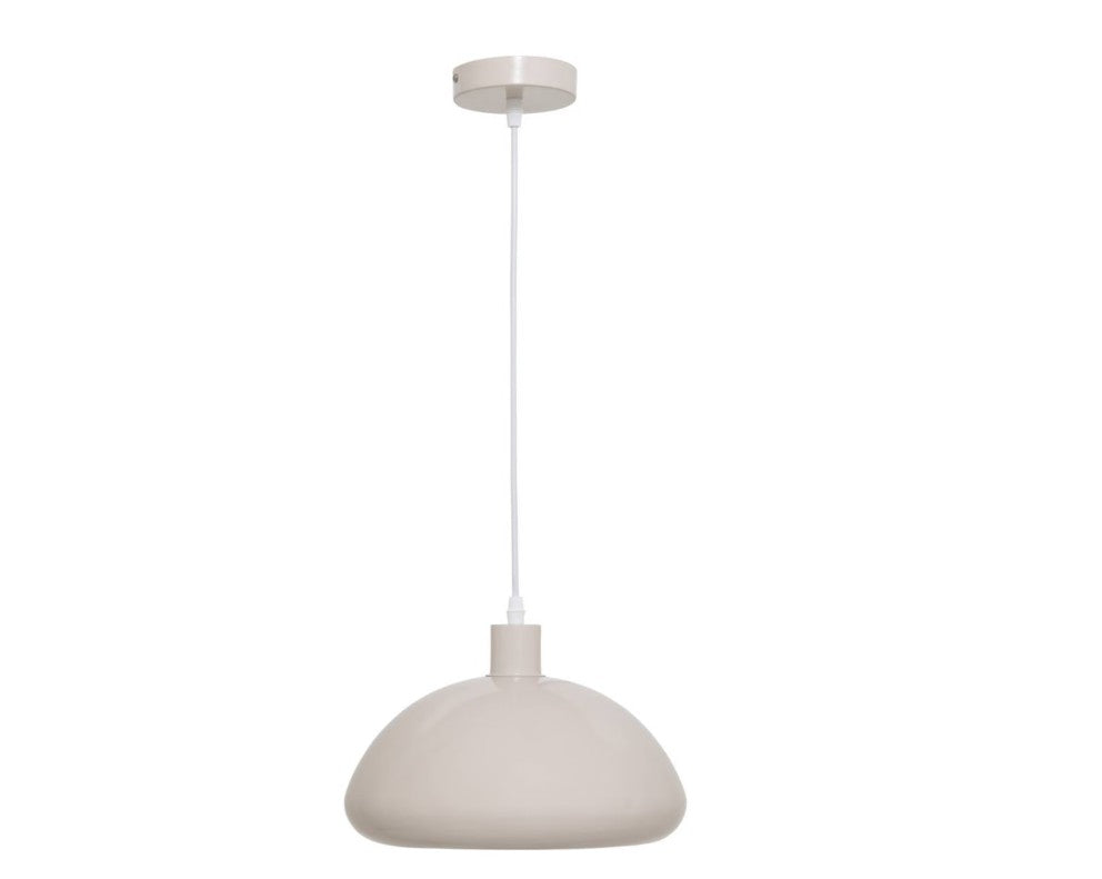 Suspension arrondie vintage en acier beige