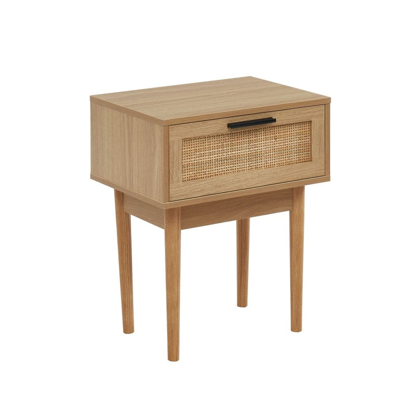 Table de chevet cannage rotin