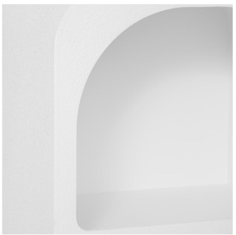 Table de chevet arrondi blanche